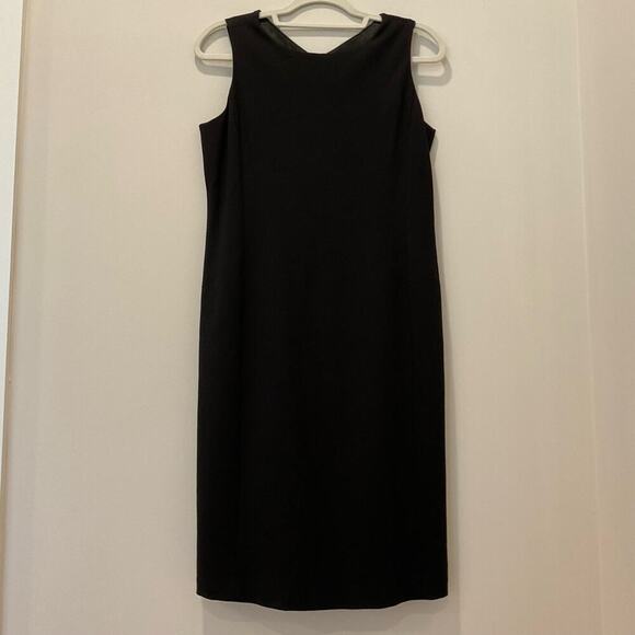 Eileen Fisher Silk Lined Black Sheath Dress - Picture 1 of 5